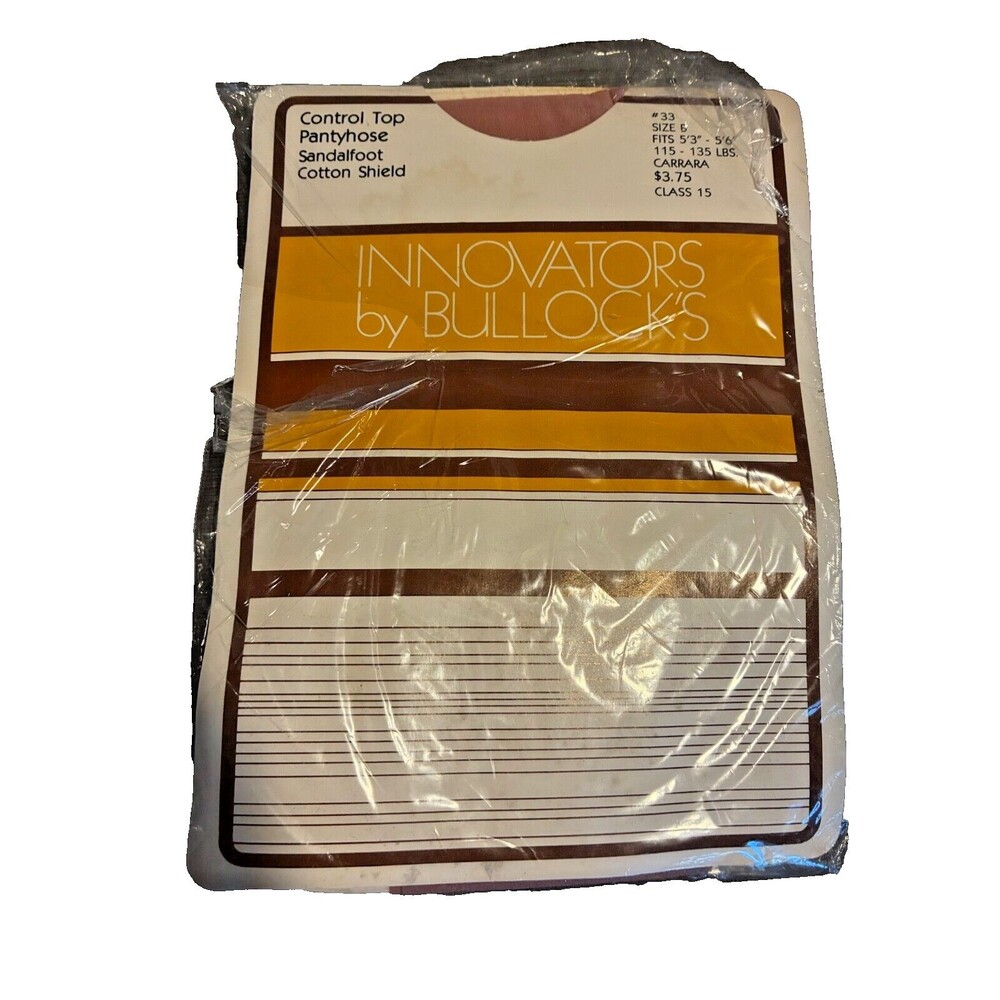 VTG Innovators by Bullocks Control Top Pantyhose Sandalfoot Size 5 (5'3"- 5'6")